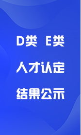 D、E类人才认定结果公示