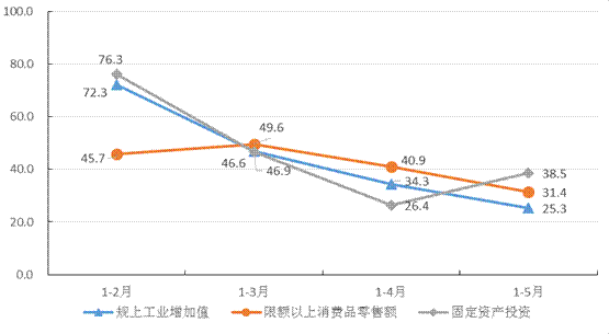2021年1-5月主要经济指标完成图示